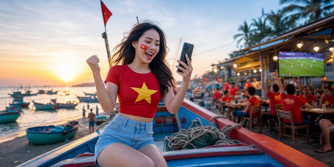 Người chơi trải nghiệm casino di động tại bãi biển Mũi Né